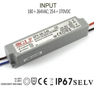 Napájecí led zdroj 50W 24V IP67